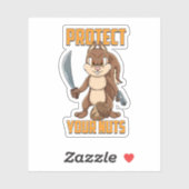 Cool Squirrel bescherm je Nuts Squirrel Hunters G Sticker (Vel)