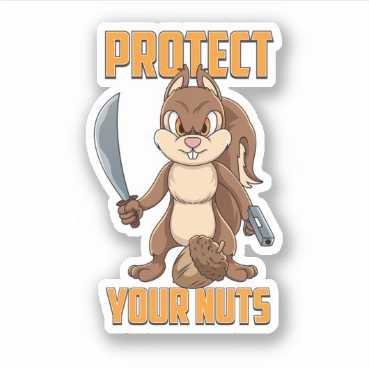 Cool Squirrel bescherm je Nuts Squirrel Hunters G Sticker (Voorkant)