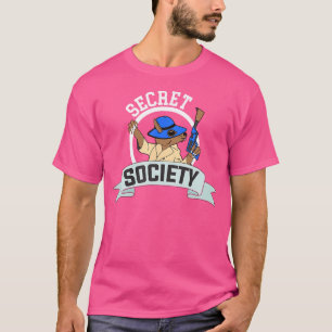 Cool Squirrel Holding Pistool Secret Society T-shirt