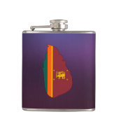 Cool Sri Lanka Flagkaart Heupfles (Voorkant)