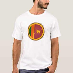 Cool Sri Lanka-vlaggenzegel T-shirt