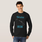 Cool Staat 808 Hawaii Netnummer T-shirt (Voorkant volledig)