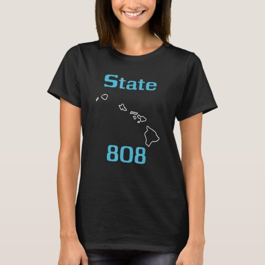 Cool Staat 808 Hawaii Netnummer T-shirt (Voorkant)