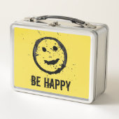Cool Stained Happy Smiling face Custom text yellow (Voorkant)