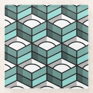 Cool Stair Stepping 3-dimensionaal patroon Glazen Onderzetter