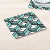 Cool Stair Stepping 3-dimensionaal patroon Kartonnen Onderzetters (Schuin)