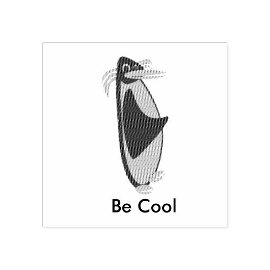 Cool Stampin Penguin Rubberstempel (Afrduk)