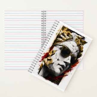 Cool standbeeld met zonnebril – Oude wijsheid mode Notitieboek