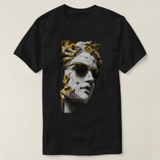 Cool standbeeld met zonnebril – Oude wijsheid mode T-shirt