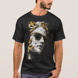 Cool standbeeld met zonnebril – Oude wijsheid mode T-shirt
