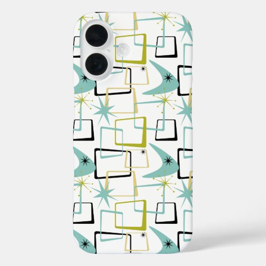 Cool Starburst Boomerang Squares Midden-eeuw Case-Mate iPhone Case (Achterkant)