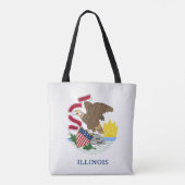 Cool State of Illinois Flag Mode Tote Bag (Achterkant)