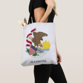 Cool State of Illinois Flag Mode Tote Bag (Dichtbij)