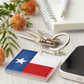Cool State of Texas Flag Sleutelhanger (Voorkant Rechts)