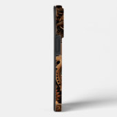 Cool Steampunk Bruin & Blauwgroen Cogs & Flowers Case-Mate iPhone Case (Achterkant / Rechts)