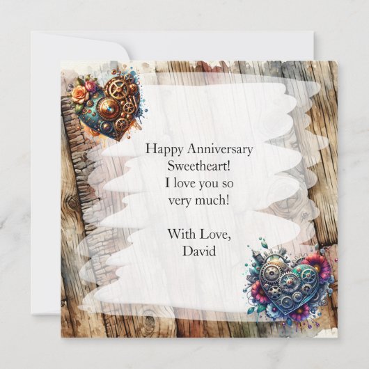 Cool Steampunk gepersonaliseerd Jubileum (Achterkant)