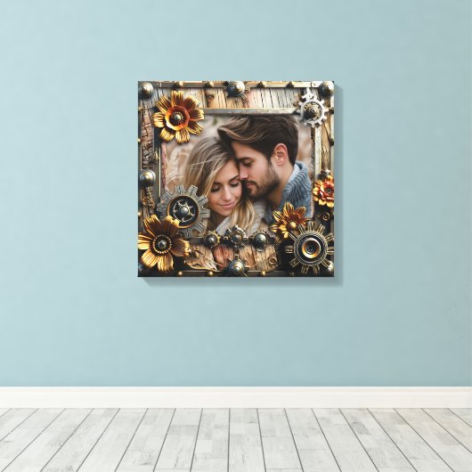 Cool Steampunk Gepersonaliseerde Foto Canvas Afdruk (Insitu (Houten vloer))