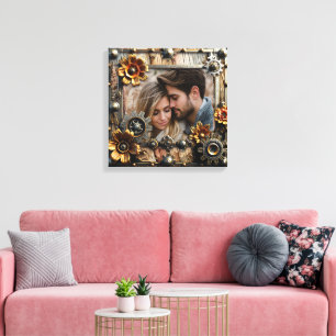 Cool Steampunk Gepersonaliseerde Foto Canvas Afdruk