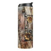 Cool Steampunk Gepersonaliseerde Foto Thermosbeker (Gedraaid links)