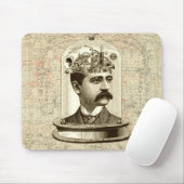 Cool Steampunk-klokkenbrein, hoofd-in-jar-kunst Muismat (Met muis)