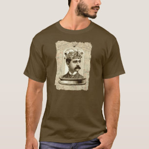 Cool Steampunk-klokkenbrein, hoofd-in-jar-kunst T-shirt