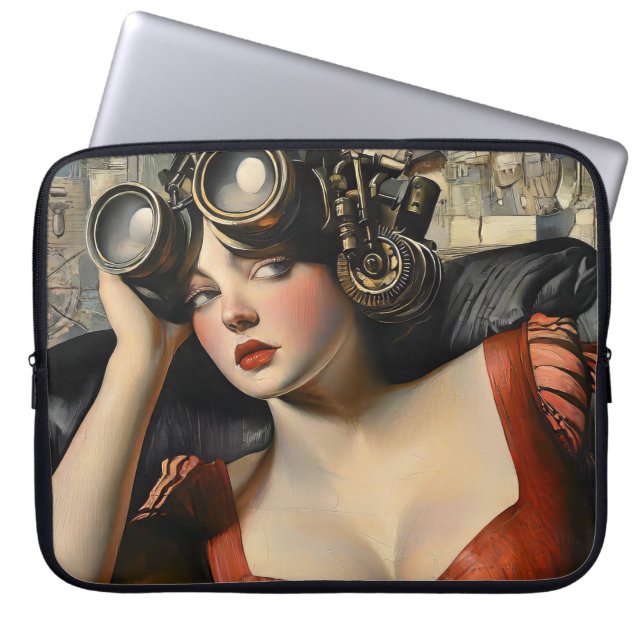 Cool Steampunk-laptophoes Laptop Sleeve (Voorkant)