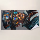 Cool Steampunk Man Strandlaken (Voorkant)