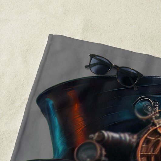 Cool Steampunk Man Strandlaken (In situ)