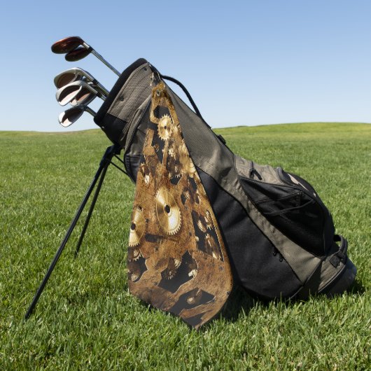 Cool Steampunk-ontwerp Golfhanddoek (Groen)