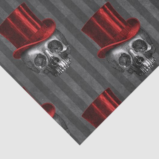 Cool steampunk schedel patroon tissuepapier (Detail)