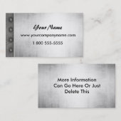 Cool Steel Metal Look Visitekaartjes (Voorkant / Achterkant)