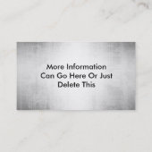 Cool Steel Metal Look Visitekaartjes (Achterkant)