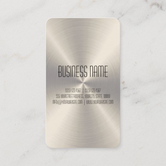 Cool Steel Metal Visitekaartje (Achterkant)