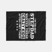 Cool Stepdad voor mannen vader Stap pap ouderschap Fleece Deken (Voorkant (Horizontaal))
