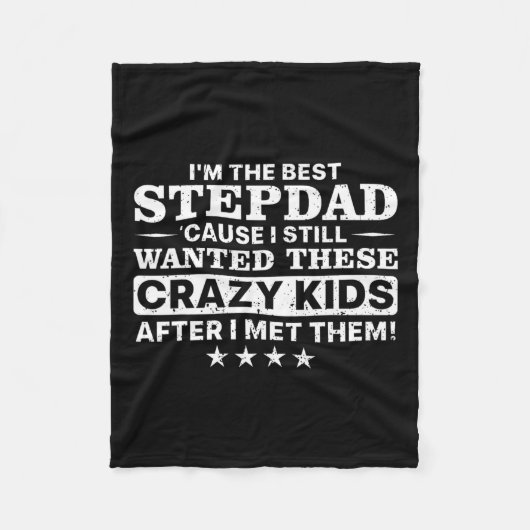 Cool Stepdad voor mannen vader Stap pap ouderschap Fleece Deken (Voorkant)