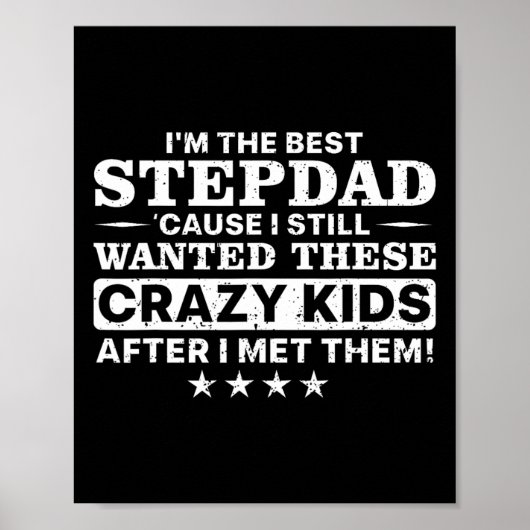 Cool Stepdad voor mannen vader Stap pap ouderschap Poster (Voorkant)