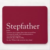 Cool Stepfather, Stepdad Definition Fun Burgundy Muismat (Voorkant)