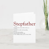 Cool Stepfather Stepdad Definition Fun Gray Kids  Kaart (Voorkant)