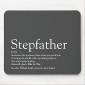 Cool Stepfather, Stepdad Definition Fun Grey Muismat (Voorkant)