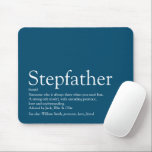 Cool Stepfather Stepdad Definition Fun Modern Blue Muismat<br><div class="desc">Geef je speciale stiefvader of stiefvader een unieke gave voor Vaderdag, verjaardagen, Kerstmis of elke dag die je wilt shows hoeveel hij voor je betekent. Een ideale manier om hem te shows hoe geweldig hij elke dag is. Ontworpen door: Thisnotme©</div>