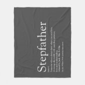 Cool Stepfather, Stepdad Definition Modern Grey Fleece Deken (Voorkant)