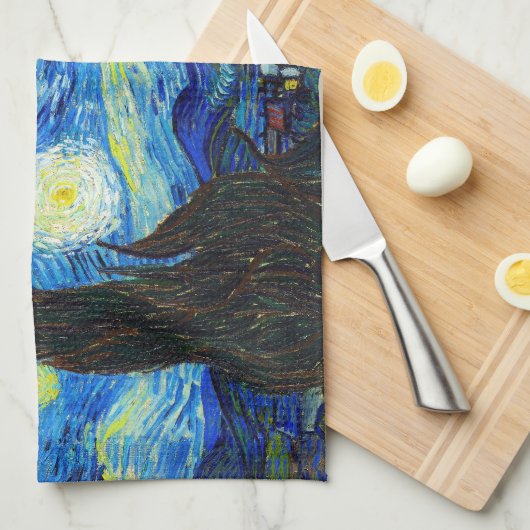 Cool Sterrennacht Vincent Van Gogh schilderij Theedoek (Quarter Fold)
