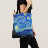 Cool Sterrennacht Vincent Van Gogh schilderij Tote Bag (Dichtbij)