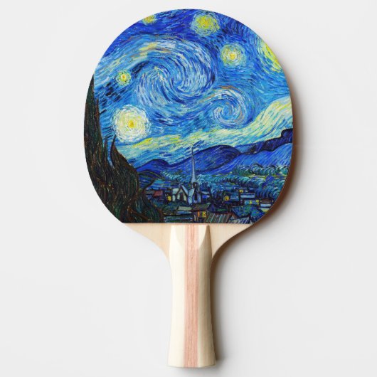 Cool Sterrennacht Vincent Van Gogh schilderkunst Tafeltennisbatje (Achterkant)