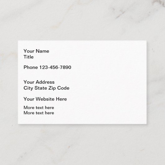 Cool Stick Shift Automotive Visitekaartje (Achterkant)