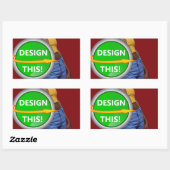 COOL! Stickers - Rechthoek Stickers - Blad van 4 (Vel)