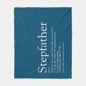 Cool stiefvader, definitie moderne blauwe stiefvad fleece deken (Voorkant)