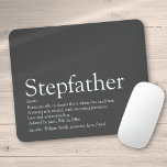 Cool stiefvader, stiefvader definitie Fun Gray Muismat<br><div class="desc">Personaliseer voor je speciale stiefvader of stiefpapa om een uniek cadeau te maken voor Vaderdag,  verjaardagen,  Kerstmis of elke dag dat je wilt laten zien hoeveel hij voor je betekent. Een ideale manier om hem te laten zien hoe geweldig hij elke dag is. Ontworpen door Thisisnotme©</div>