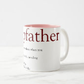 Cool stiefvader, stiefvader definitie leuk grijs r tweekleurige koffiemok (Voorkant rechts)