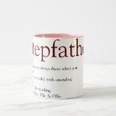 Cool stiefvader, stiefvader definitie leuk grijs r tweekleurige koffiemok (Center)